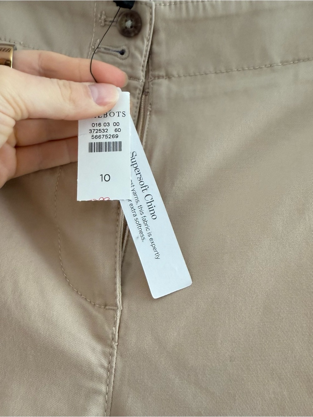 Talbots New England Chino Pants in Khaki Beige Sz 10 NWT Summer Office Business - Picture 9 of 11